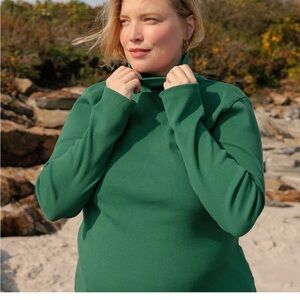 Noble organic cotton turtleneck Green Long Sleeve size Large